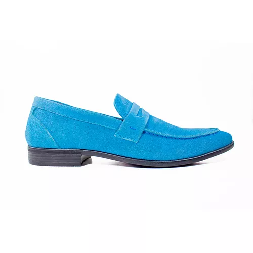 Sapato Mocassim Casual Masculino Azul - Top Franca Shoes | Calçados Confortáveis em Couro