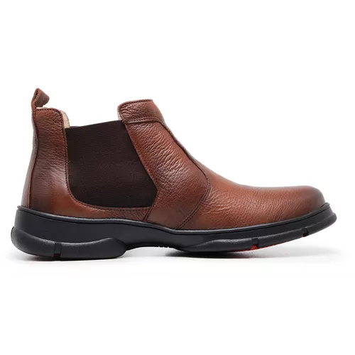 Bota Botina Coturno Chelsea Masculino Ortopédico d... - Top Franca Shoes | Calçados Confortáveis em Couro