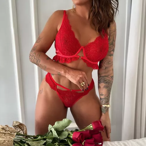 Conjunto Vermelho Anto... - Viúva Negra Underwear