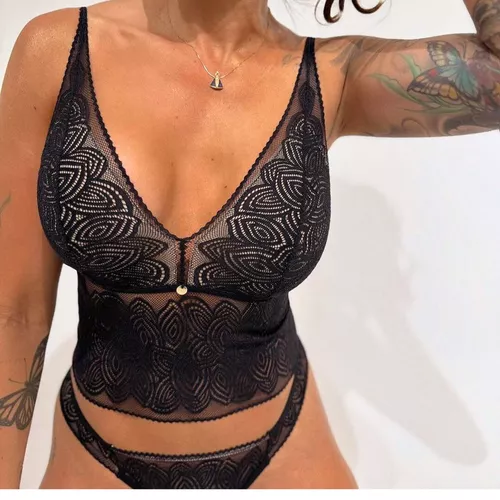 Conjunto Cropped Fany - Viúva Negra Underwear