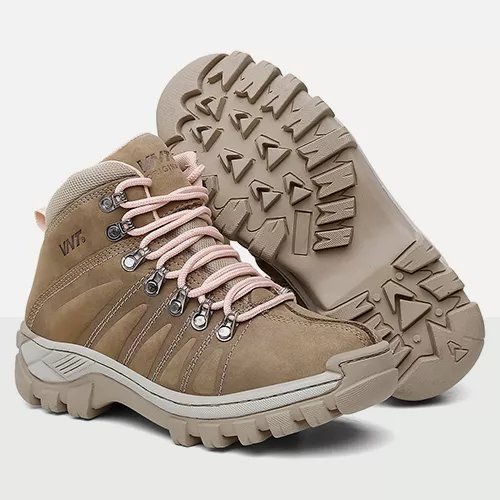 Bota Feminina Nobuck Bege