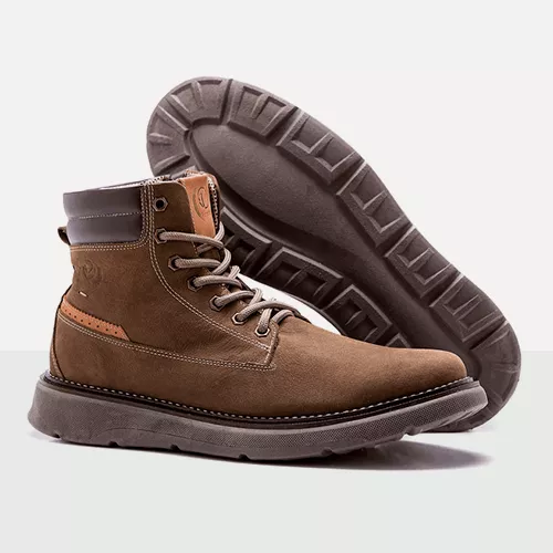 Bota Masculina Sneaker Boot VNT Petróleo Couro