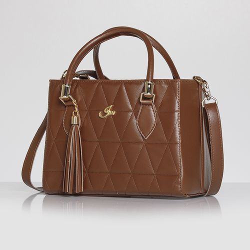 Bolsa Lorena Média Jade Caramelo