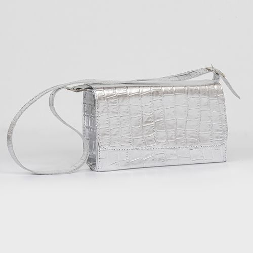 Bolsa Feminina Metalizada Prata