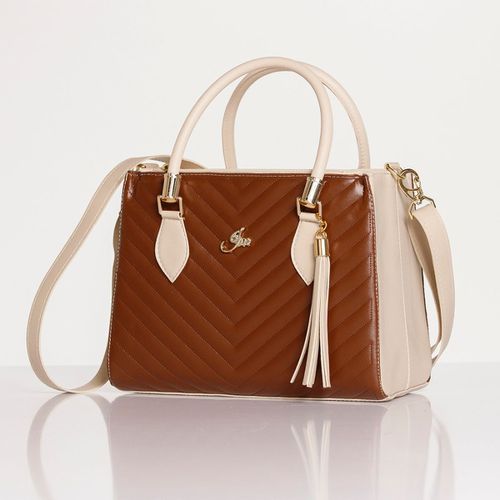 Bolsa Sonhos Bicolor Caramelo com Marfim