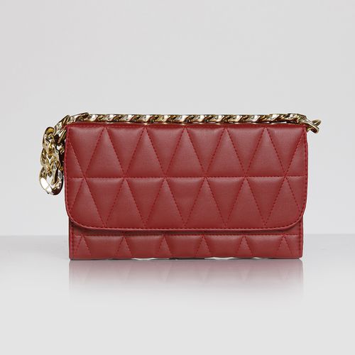 Bolsa Clutch Corrente Vermelha