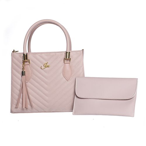 Kit Bolsa Lorena + Carteira Feminina Rosa