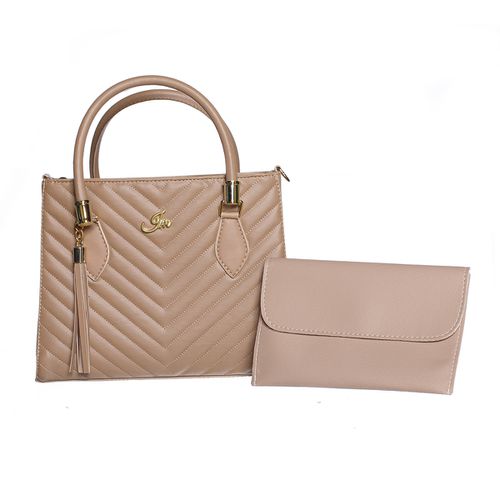 Kit Bolsa Lorena + Carteira Feminina Nude