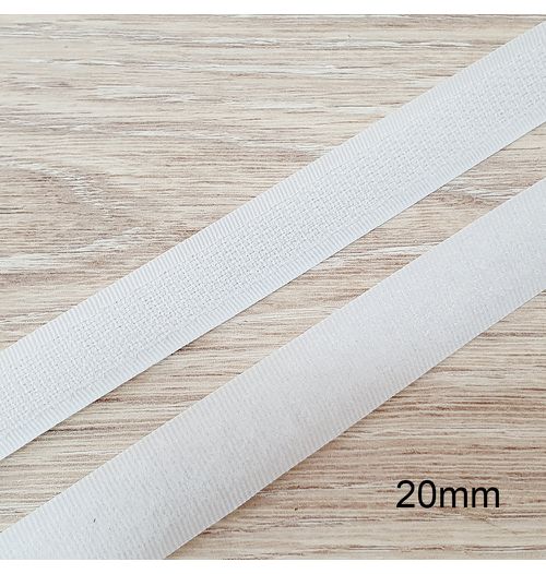 Velcro de costura branco 20mm - (rolo)