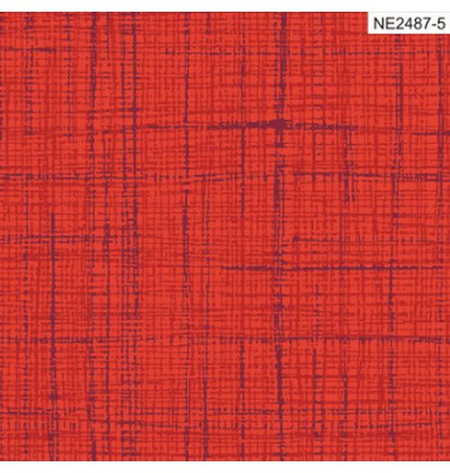 Tecido Tricoline tom tom linho 100% algodão - vermelho alaranjado