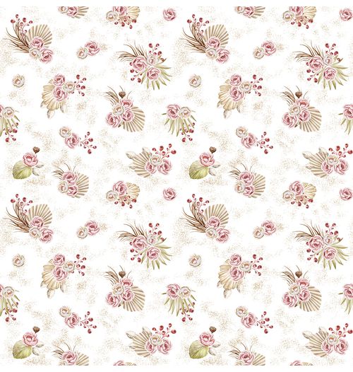 Tecido Tricoline Digital 100% algodão - Boho Baby menina floral