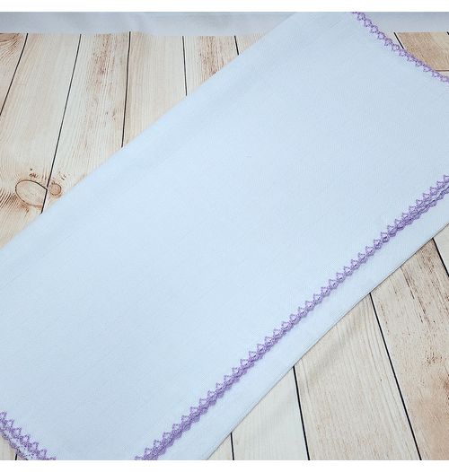 Fralda Ombro 40x80cm Quadriculada PREMIUM com picueta lilás - (unidade)
