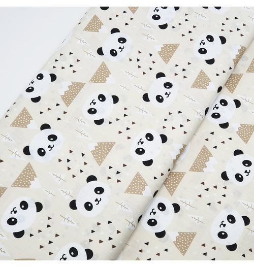 Tecido Tricoline Panda - Bege