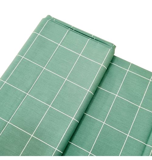 Tecido Tricoline 100% algodão Xadrez Grid - Verde balsamo