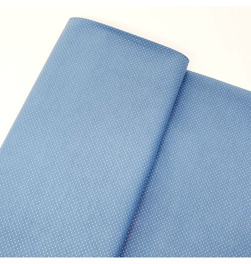 Tecido Tricoline 100% algodão Micro Poá - Jeans