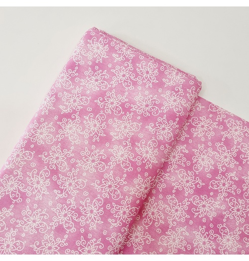 Tecido Tricoline 100% algodão arabesco - pink