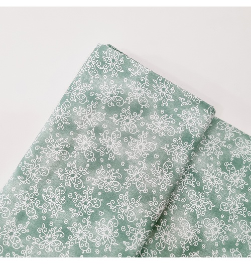Tecido Tricoline 100% algodão arabesco - verde claro
