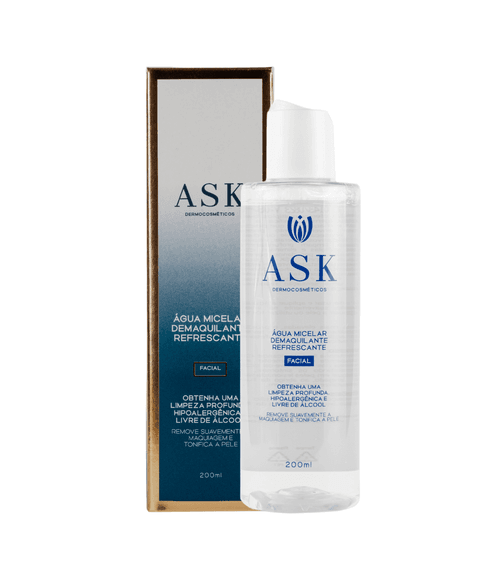 Água Micelar Facial ASK Demaquilante 200ml - ASK00... - ASK Dermocosméticos