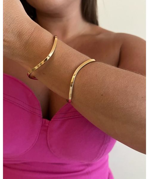 BRACELETE DUPLO GLAM BANHADO A OURO - Dri Ferreira Semi Joias