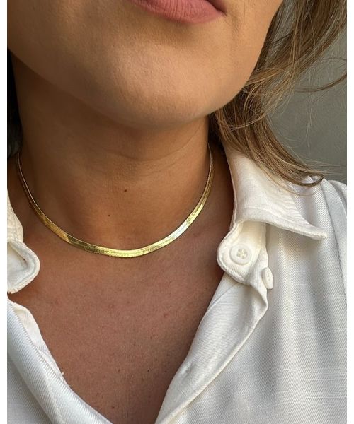 CHOKER FITA BANHADO A OURO - Dri Ferreira Semi Joias