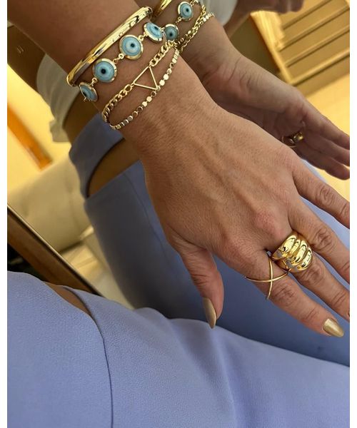 PULSEIRA CHAPINHAS BANHADA A OURO - Dri Ferreira Semi Joias