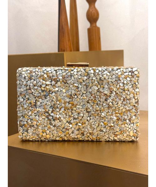 CLUTCH PEDRARIA NATURAL - Dri Ferreira Semi Joias