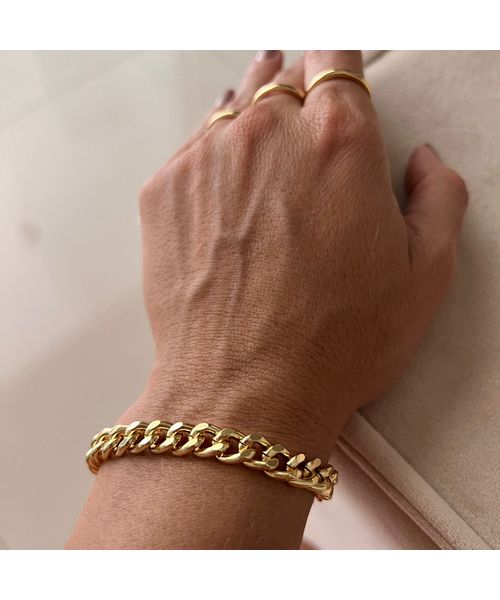 PULSEIRA ELOS GROUMET BANHADO A OURO - Dri Ferreira Semi Joias