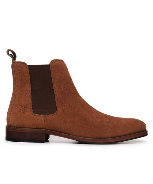 Bota Chelsea Clássica 7100 - Camurça Ferrugem - ZEBOTINA