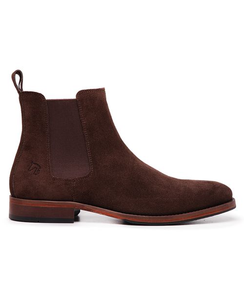 Bota Chelsea Clássica 7100 - Camurça Café - ZEBOTINA