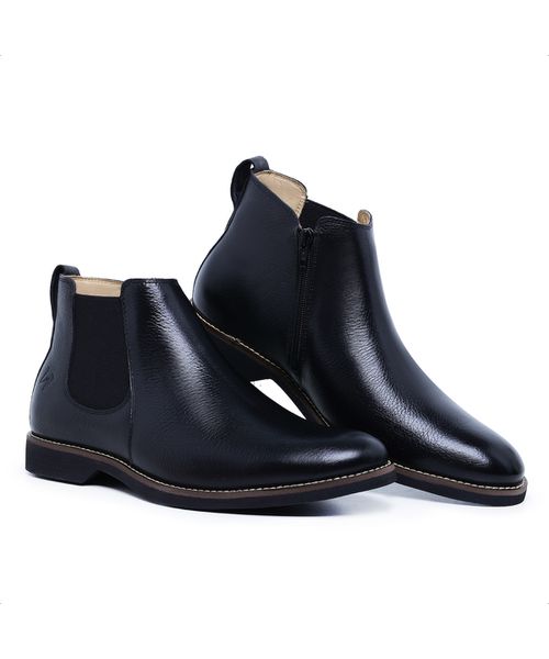 Botina 7003 C/ ZÍPER - Floater Preto - ZEBOTINA