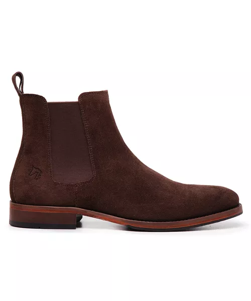 Bota Chelsea Clássica 7100 - Camurça Café - ZEBOTINA
