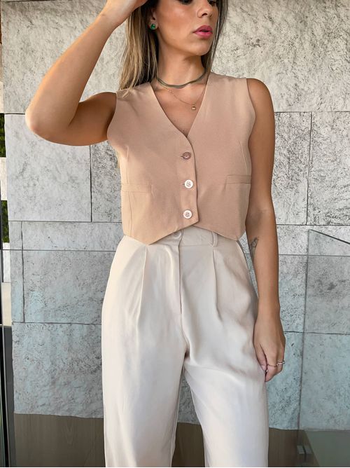 Colete Alfaiataria Barbara - Nude - AMARI BRAND