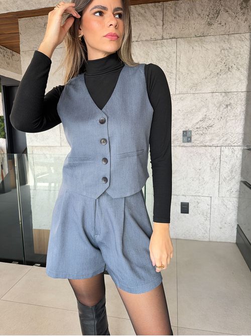 Colete Alfaiataria Hanna - Cinza - AMARI BRAND
