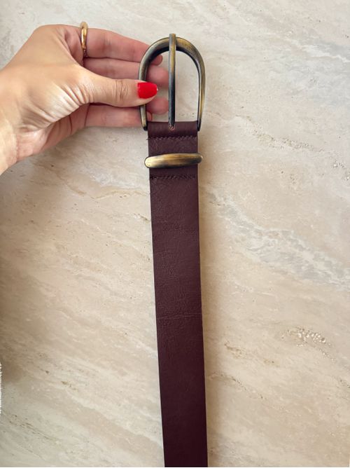 Cinto Iva grosso - Couro marrom - AMARI BRAND