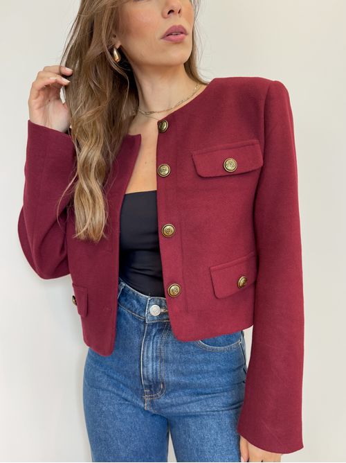 Casaco Misha Lã - Bordô - AMARI BRAND