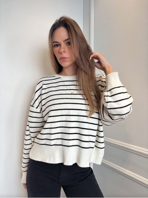 Blusa de Tricot Ruana - Listras - AMARI BRAND
