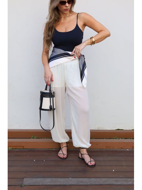 Calca Carlota aladim - off white - AMARI BRAND