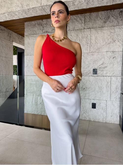 Blusa Gabriela alça única - Vermelha - AMARI BRAND