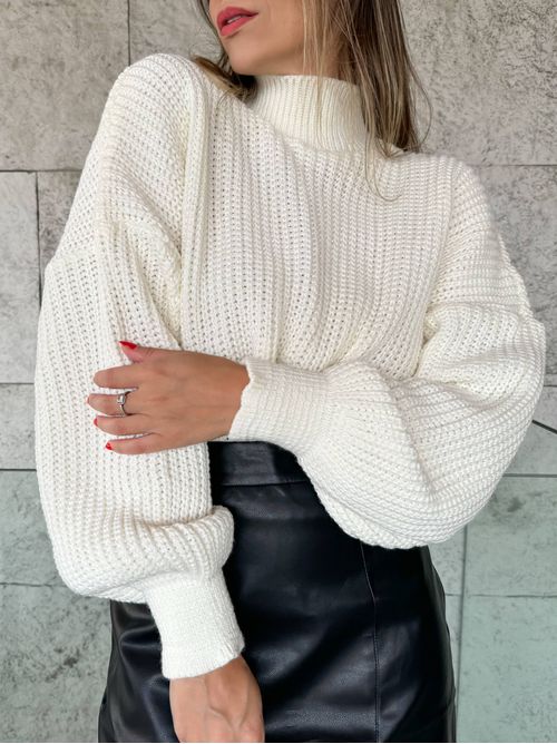 Blusa de Tricot Daniele - Off White - AMARI BRAND
