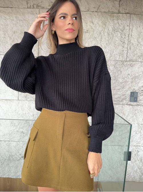 Blusa de Tricot Daniele - Preto - AMARI BRAND