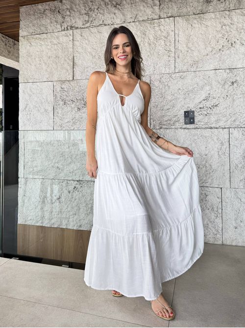 Vestido Viviane longo - Branco - AMARI BRAND