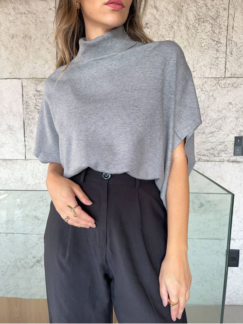 Blusa de Tricot Mariele - Cinza - AMARI BRAND