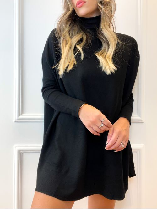 Vestido Laila Tricot Modal Preto - AMARI BRAND