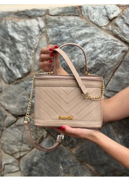 Bolsa Baú Matelassê Nude - Donna Clô