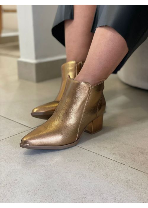 Bota Metalizada Bronze Donna Clô - Donna Clô