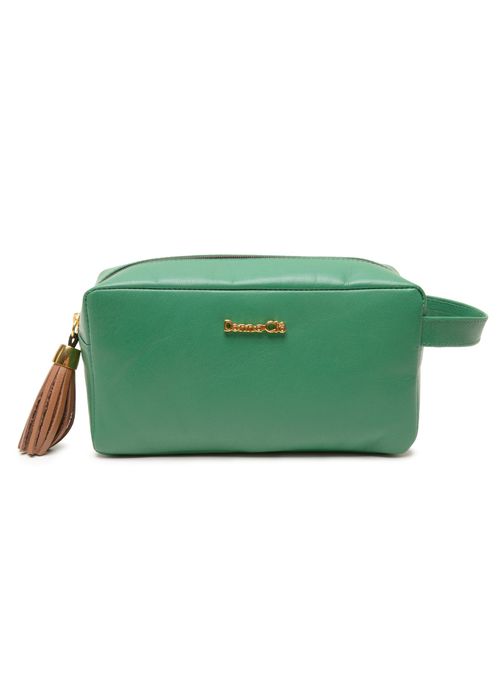Necessaire Verde em couro legítimo Donna Clô - Donna Clô