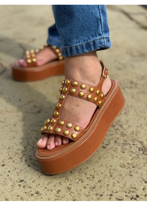 Sandália Flatform Bianca Caramelo - Donna Clô