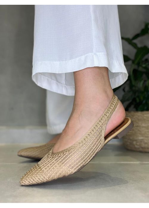 Sapatilha chanel bege Donna Clô - Donna Clô