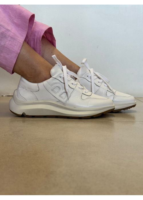Tênis Chunky Betina Branco Couro Legítimo - Donna Clô