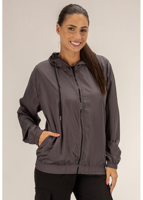 Jaqueta Corta Vento Feminina Classic Grafite - DULK